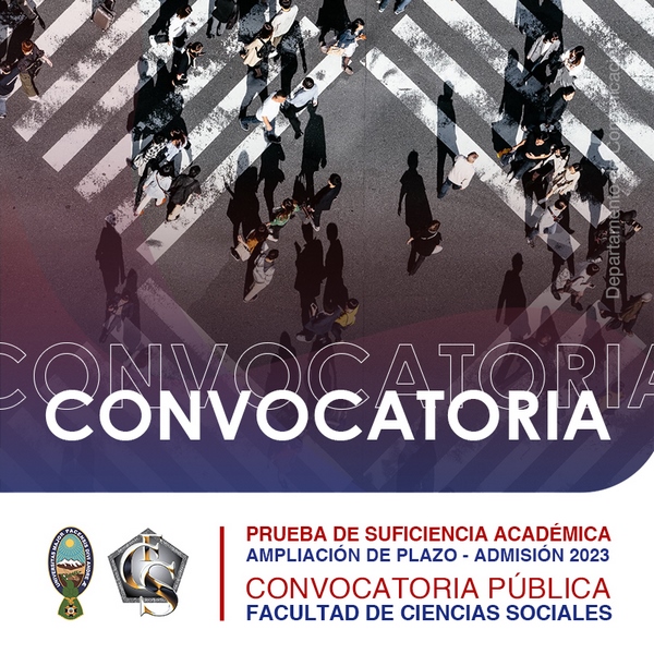 FACULTAD DE CIENCIAS SOCIALES - CONVOCATORIA PRUEBA DE SUFICIENCIA ...