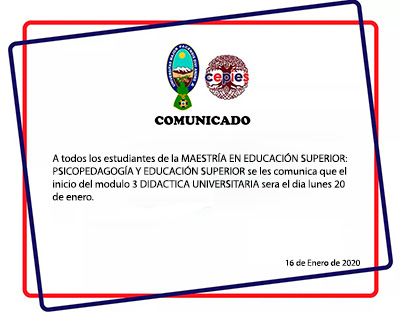 Inicio de clases Maestria
