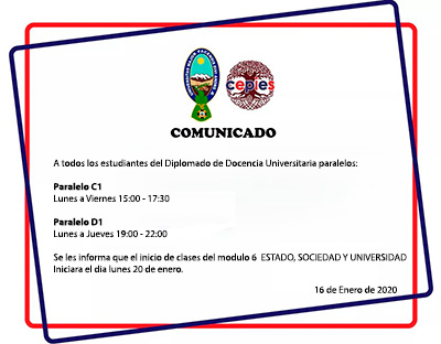 Inicio de clases diplomados presenciales