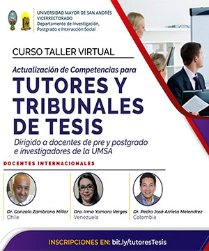 Curso Taller virtual “Actualización de competencias para Tutores y Tribunales de Tesis”