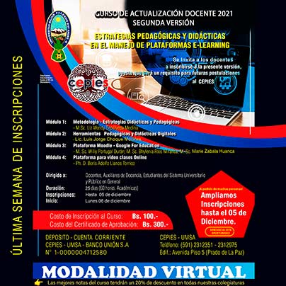 𝗖𝗨𝗥𝗦𝗢 𝗗𝗘 𝗔𝗖𝗧𝗨𝗔𝗟𝗜𝗭𝗔𝗖𝗜𝗢́𝗡 𝗗𝗢𝗖𝗘𝗡𝗧𝗘 𝗚𝗘𝗦𝗧𝗜𝗢́𝗡 𝟮𝟬𝟮𝟭 𝐒𝐄𝐆𝐔𝐍𝐃𝐀 𝐕𝐄𝐑𝐒𝐈𝐎́𝐍