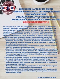 Comunicado Urgente Nº3