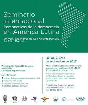 SEMINARIO INTERNACIONAL: PERSPECTIVAS DE LA DEMOCRACIA EN AMERICA LATINA