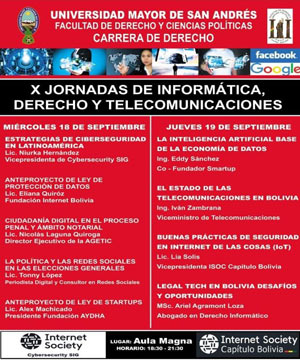 X Jornadas de informática, derecho y telecomunicaciones