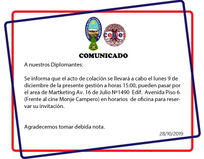 ACTO DE COLACIÓN 2019