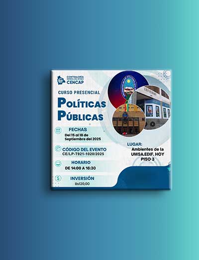 Curso Presencial Políticas Públicas CENCAP